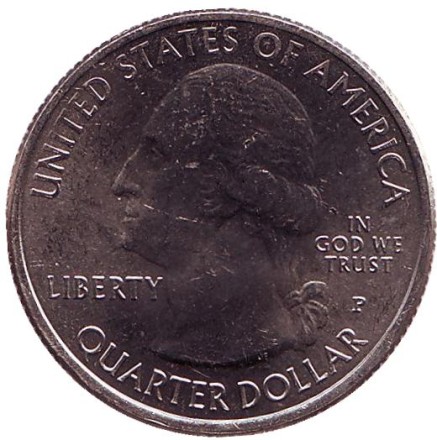 Монета 25 центов (P). 2017 год, США. Национальные водные пути Озарк. Парк № 38.