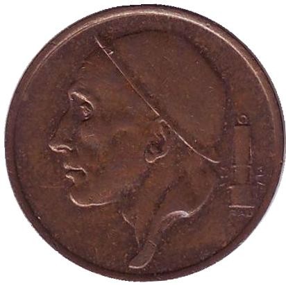 Монета 50 сантимов. 1987 год, Бельгия. (Belgique)