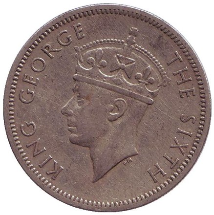 Монета 1 шиллинг. 1951 год, Южная Родезия. Птица.