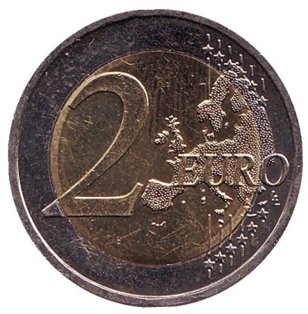 Монета 2 евро. 2008 год (D), Германия. Монета 2 евро. 2008 год (D), Германия.