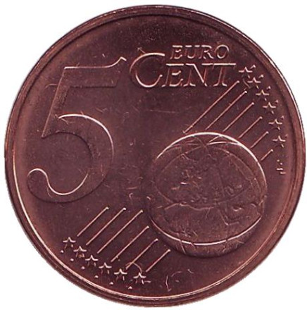 Монета 5 евроцентов. 2016 год, Нидерланды. Монета 5 евроцентов. 2016 год, Нидерланды.