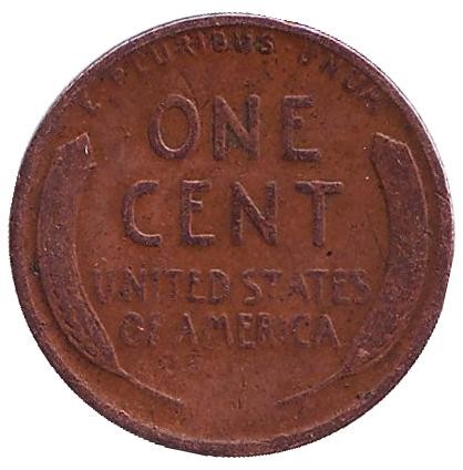 Монета 1 цент. 1935 год (S), США. Линкольн. Монета 1 цент. 1935 год (S), США. Линкольн.