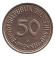 Монета 50 пфеннигов. 1994 год (G), ФРГ. Женщина, сажающая дуб. Монета 50 пфеннигов. 1994 год (G), ФРГ. Женщина, сажающая дуб.