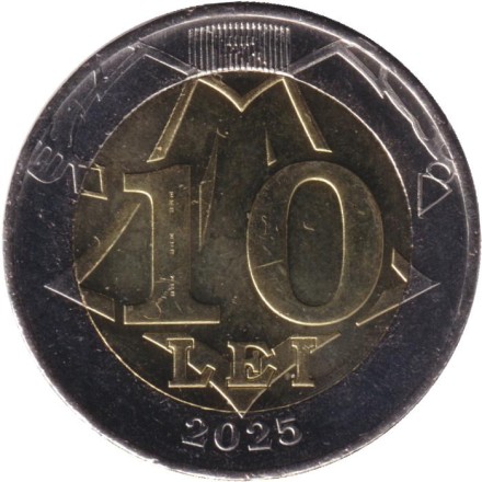 Монета 10 лей. 2025 год, Молдавия.
