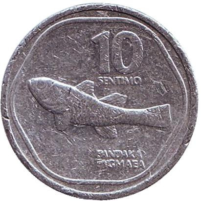 Монета 10 сентимо. 1988 год, Филиппины.