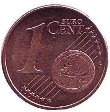 Монета 1 цент. 2018 год, Испания.