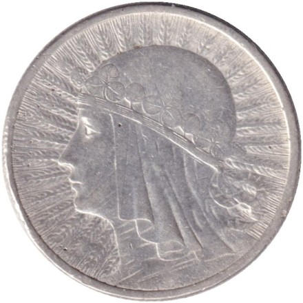 Монета 2 злотых. 1934 год, Польша. Королева Ядвига. Монета 2 злотых. 1934 год, Польша. Королева Ядвига.