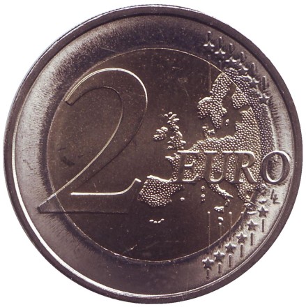 Монета 2 евро, 2009 год, Германия. 10 лет Экономическому и валютному союзу. Монета 2 евро, 2009 год, Германия. 10 лет Экономическому и валютному союзу.