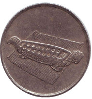 Монета 10 сен. 1990 год, Малайзия. Манкала. Монета 10 сен. 1990 год, Малайзия. Манкала.