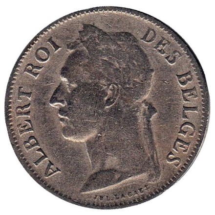 Монета 50 сантимов. 1927 год, Бельгийское Конго. (Des Belges) Монета 50 сантимов. 1927 год, Бельгийское Конго. (Des Belges)