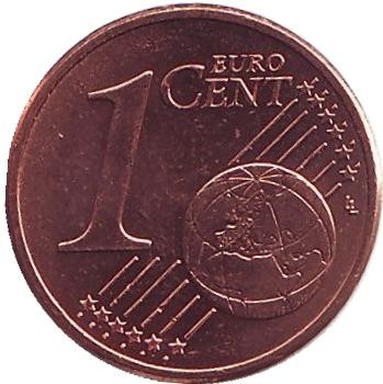 Монета 1 цент. 2008 год, Мальта.