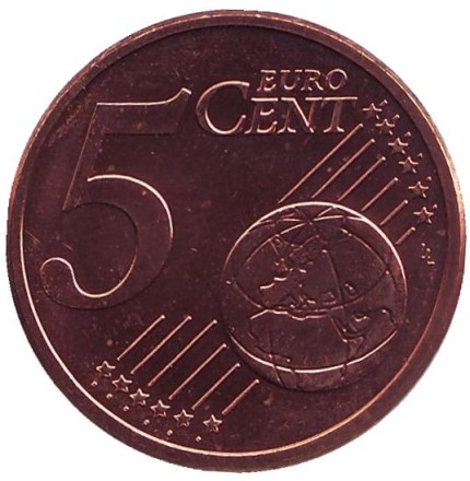 Монета 5 центов. 2003 год (J), Германия. Монета 5 центов. 2003 год (J), Германия.