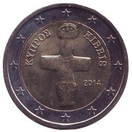 Монета 2 евро. 2014 год, Кипр.