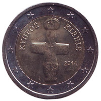 Монета 2 евро. 2014 год, Кипр.