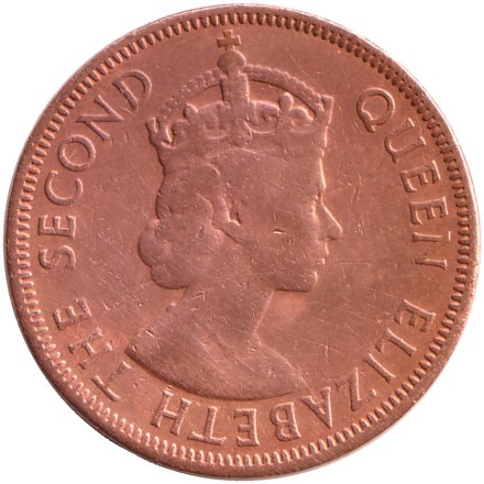 Монета 1 цент. 1960 год, Восточно-Карибские государства. Монета 1 цент. 1960 год, Восточно-Карибские государства.