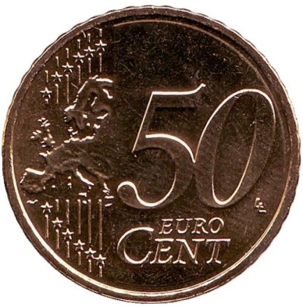 Монета 50 центов. 2012 год, Люксембург. Монета 50 центов. 2012 год, Люксембург.
