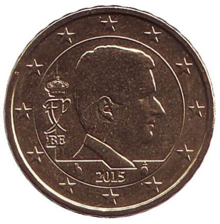 Монета 10 центов. 2015 год, Бельгия.
