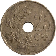 Монета 25 сантимов. 1929 год, Бельгия. (Belgique) Монета 25 сантимов. 1929 год, Бельгия. (Belgique)