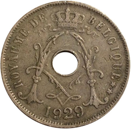 Монета 25 сантимов. 1929 год, Бельгия. (Belgique) Монета 25 сантимов. 1929 год, Бельгия. (Belgique)