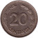 Монета 20 сентаво. 1959 год. Эквадор. Монета 20 сентаво. 1959 год. Эквадор.