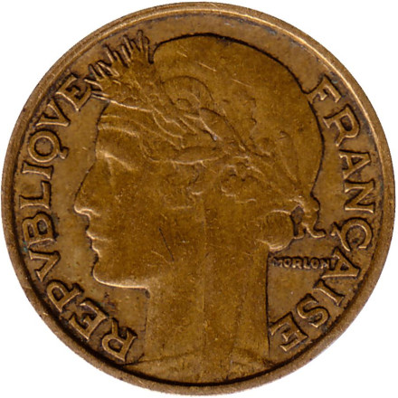 Монета 50 сантимов. 1932 год, Франция. (Открытая "9" и "2"). Тип 2.