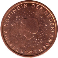 Монета 2 цента. 2008 год, Нидерланды. Монета 2 цента. 2008 год, Нидерланды.