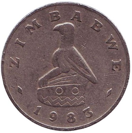 Монета 20 центов. 1983 год, Зимбабве. Мост Бэтченоу.