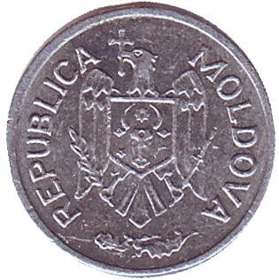 Монета 1 бани. 1996 год, Молдавия.