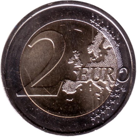 Монета 2 евро. 2023 год, Люксембург. 175 лет Палате депутатов и Первой Конституции. Монета 2 евро. 2023 год, Люксембург. 175 лет Палате депутатов и Первой Конституции.