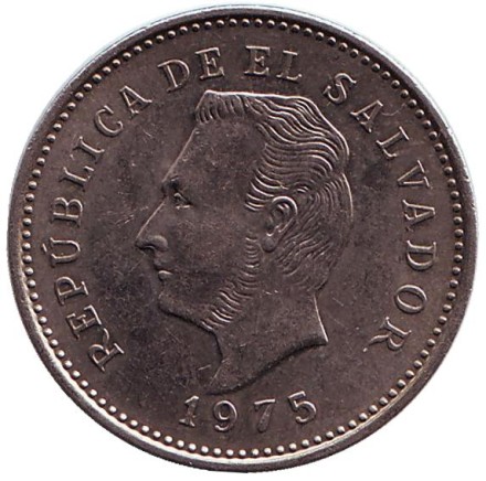 Монета 10 сентаво. 1975 год, Сальвадор. Франсиско Морасан. Монета 10 сентаво. 1975 год, Сальвадор. Франсиско Морасан.