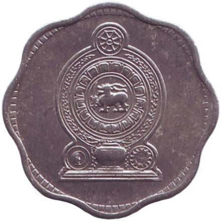 Монета 2 цента. 1978 год, Шри-Ланка.