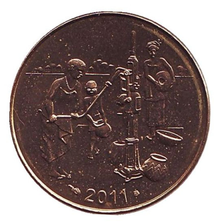 Монета 10 франков. 2011 год, Западные Африканские Штаты. UNC.