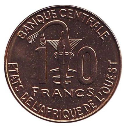Монета 10 франков. 2011 год, Западные Африканские Штаты.