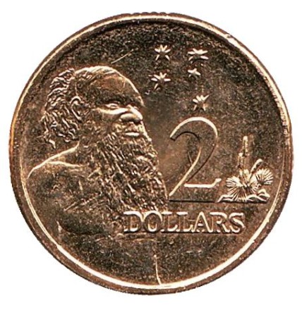 Монета 2 доллара. 2016 год, Австралия. 50 лет с момента перехода на десятичную систему национальной валюты. Старейшина аборигенов. Монета 2 доллара. 2016 год, Австралия. 50 лет с момента перехода на десятичную систему национальной валюты. Старейшина аборигенов.