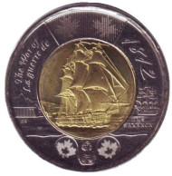 Монета 2 доллара. 2012 год, Канада. Фрегат Шэннон. Монета 2 доллара. 2012 год, Канада. Фрегат Шэннон.