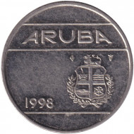 Монета 25 центов. 1998 год, Аруба.