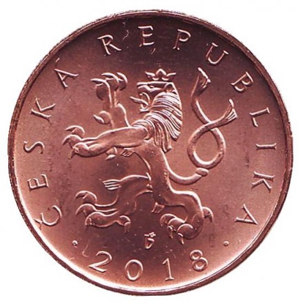 Монета 10 крон. 2018 год, Чехия. UNC. Брно.