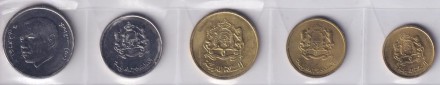 Набор монет Марокко. (5 шт.), 2002-2012 год. Набор монет Марокко. (5 шт.), 2002-2012 год.