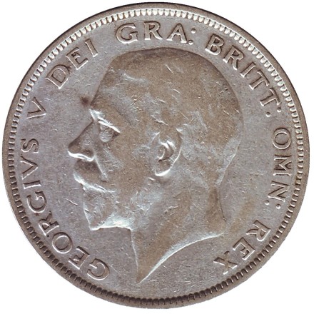 Монета 1/2 кроны. 1935 год, Великобритания. Монета 1/2 кроны. 1935 год, Великобритания.