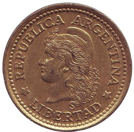 Монета 50 сентаво. 1970 год, Аргентина. Монета 50 сентаво. 1970 год, Аргентина.