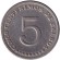 Монета 5 сентесимо. 1970 год, Панама. Монета 5 сентесимо. 1970 год, Панама.