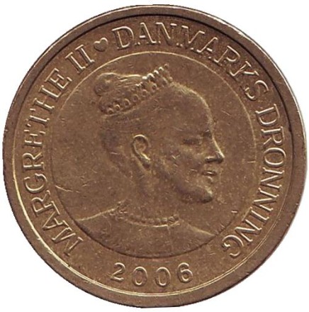 Монета 10 крон. 2006 год, Дания. "Снежная королева". Сказки Ганса Кристиана Андерсена.