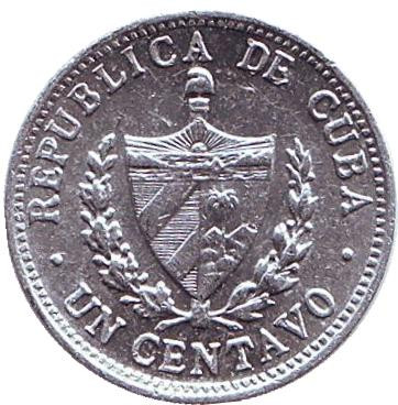 Монета 1 сентаво. 1971 год, Куба. Монета 1 сентаво. 1971 год, Куба.