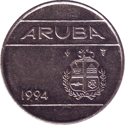 Монета 10 центов. 1994 год, Аруба. Из обращения.