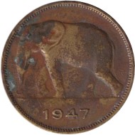 Монета 5 франков. 1947 год, Бельгийское Конго. Монета 5 франков. 1947 год, Бельгийское Конго.