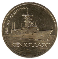 Монета 2 злотых, 2013 год, Польша. Ракетный фрегат «Генерал К. Пуласки». Монета 2 злотых, 2013 год, Польша. Ракетный фрегат «Генерал К. Пуласки».