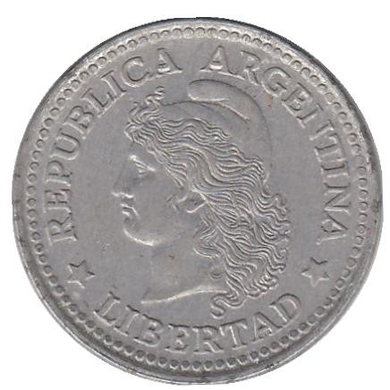 Монета 5 сентаво. 1975 год, Аргентина. Монета 5 сентаво. 1975 год, Аргентина.