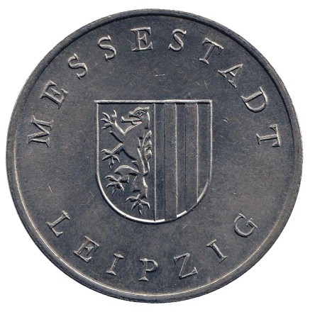 Старая ратуша. Лейпциг. Сувенирный жетон. (Медаль). 1975 год, Германия.