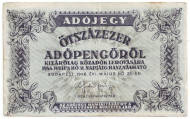 Банкнота 500 000 адопенге. 1946 год, Венгрия. Банкнота 500 000 адопенге. 1946 год, Венгрия.