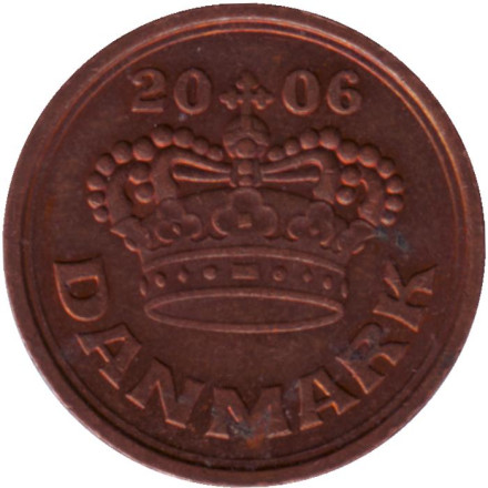 Монета 50 эре. 2006 год, Дания.
